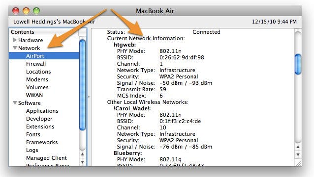 program that manages wireless networks for mac os x